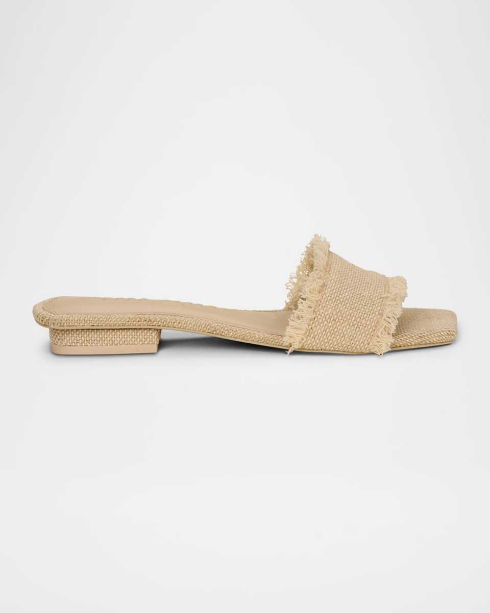 Maya Frayed Jute Flat Sandals